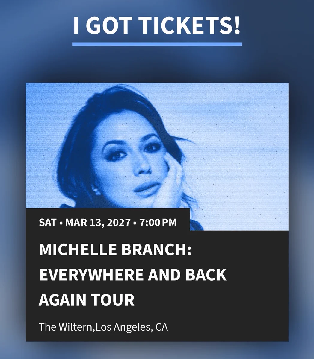 Michelle Branch 2026–2027 tour poster